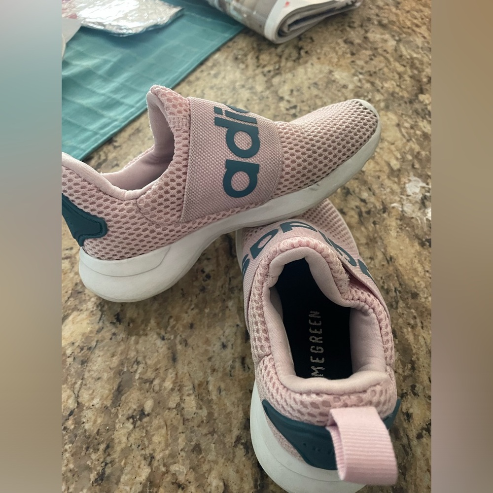 Adidas slip on light pink sneakers size 11 toddler